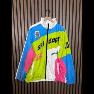 Dope Ski Jacket XL Mens White Full Zip Colorblock SO 90 Apex Performance Zip Up